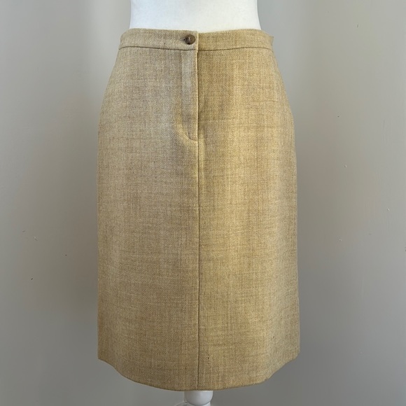 Kors Michael Kors Vintage soft Gold/Gray Wool  A Line Skirt sz (8),4/6 - Picture 1 of 5